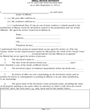 Free Small Estate Affidavit Form form