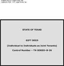 State of Texas Gift Deed form