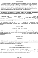Indemnity Agreement Template form