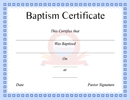 Baptism Certificate 1 form