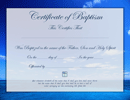 Certificate of Baptism form