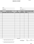 Business Mileage Tracking Log form