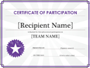 Certificate of Participation 2 form
