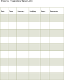 Itinerary Template 3 form