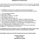 Application for a Travel Document form