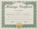 Marriage Certificate 1 form