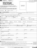 Travel Document Application Form form