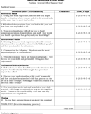 Applicant Interview Rating Sheet form