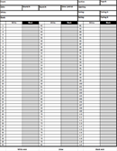 Chess Score Sheet 2 form