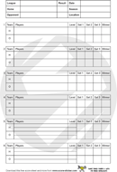 Tennis Score Sheet 2 form