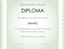 Elementary School Diploma Certificate (Ruler Design) form