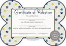 Pet Adoption Certificate form