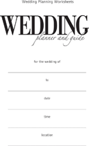 Wedding Planning Checklist form