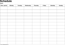 Weekly Schedule Template 1 form