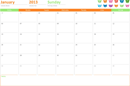 Blank Monthly Calendar Template form