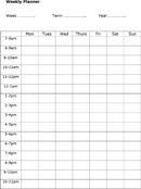 Free Printable Weekly Planner Template form