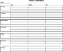 Free Weekly Planner Template form