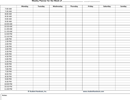 Weekly Hourly Planner form