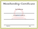 Membership Certificate 2 form