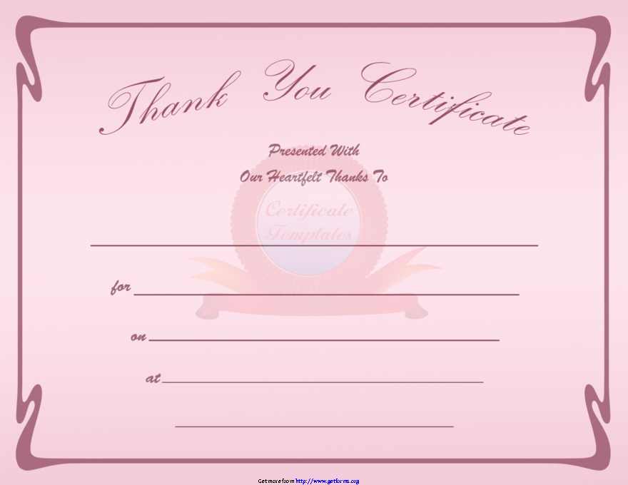 Thank You Certificate 2