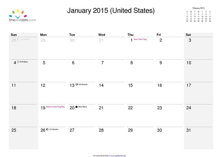 February 2015 Calendar 3