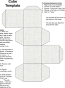 Cube Template For Teachers form