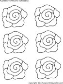 Flower Template of Roses form