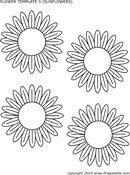 Flower Template of Sunflowers form