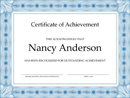 Certificate of Achievement 3 form