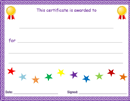 Blank Certificate (Purple Theme) form