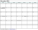 December 2014 Calendar 2 form