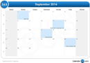September 2014 Calendar 1 form