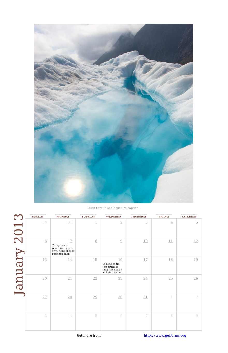 Photo Calendar Template 2