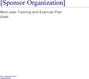 Training and Exercise Plan Template form