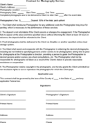 Event Photography Contract Template form