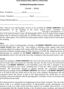Wedding Contract Template form