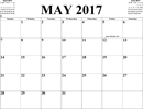 May 2017 Calendar 3 form