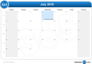 July 2018 Calendar 3 form