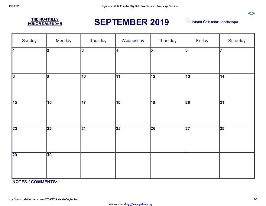 September 2019 Calendar 3