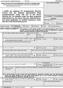 Application For Supplemental Security Income form