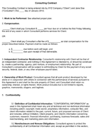 Consulting Contract form