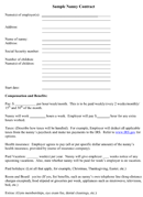Sample Nanny Contract form