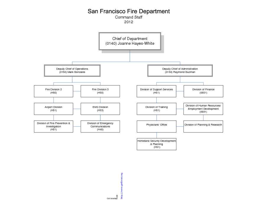 Fire Department Organizational Chart 4