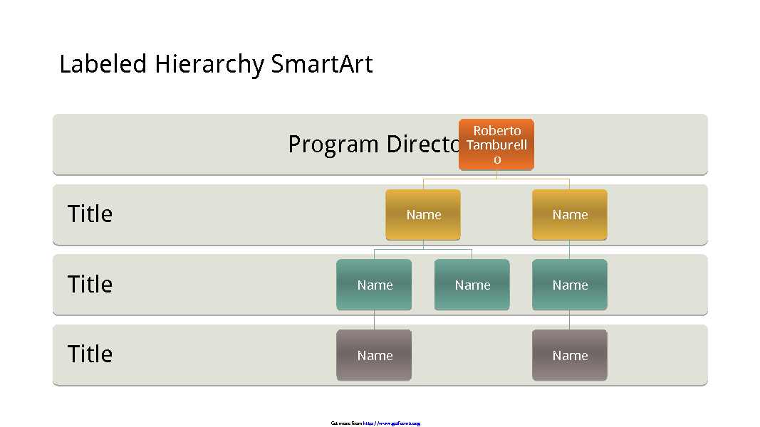 Business Organizational Chart Hierarchy (Widescreen)