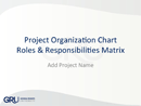 Project Organization Chart form