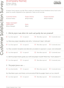 Customer Satisfaction Survey Template form