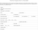 Home Inspection Checklist form