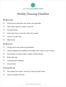 Weekly Cleaning Checklist form