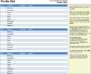 Task List Template form