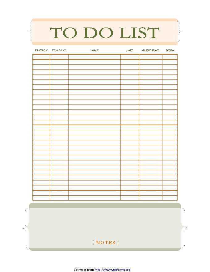 To Do List (With Notes)